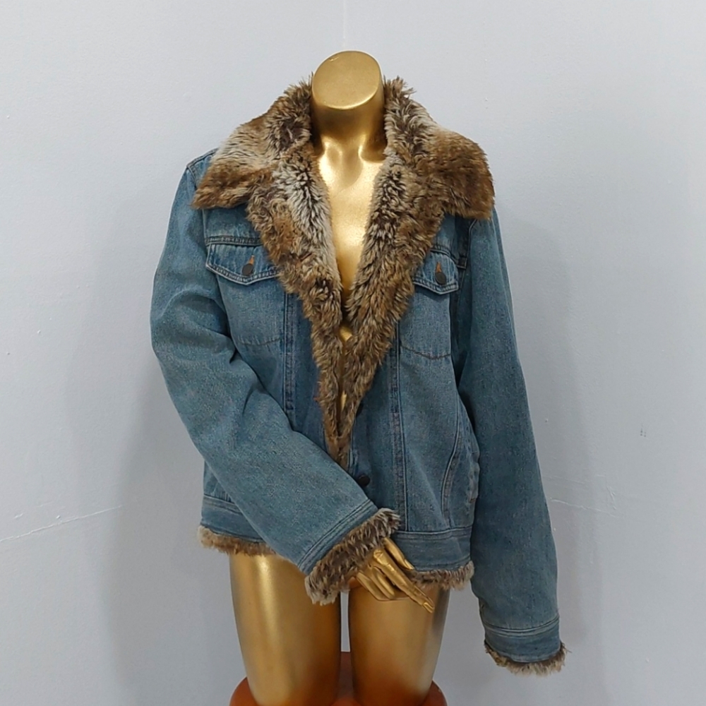Fabio Faux Fur Denim Jacket